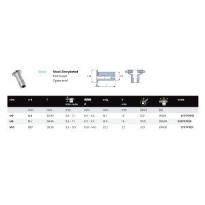 0274 Expanding Rivet Nut M8